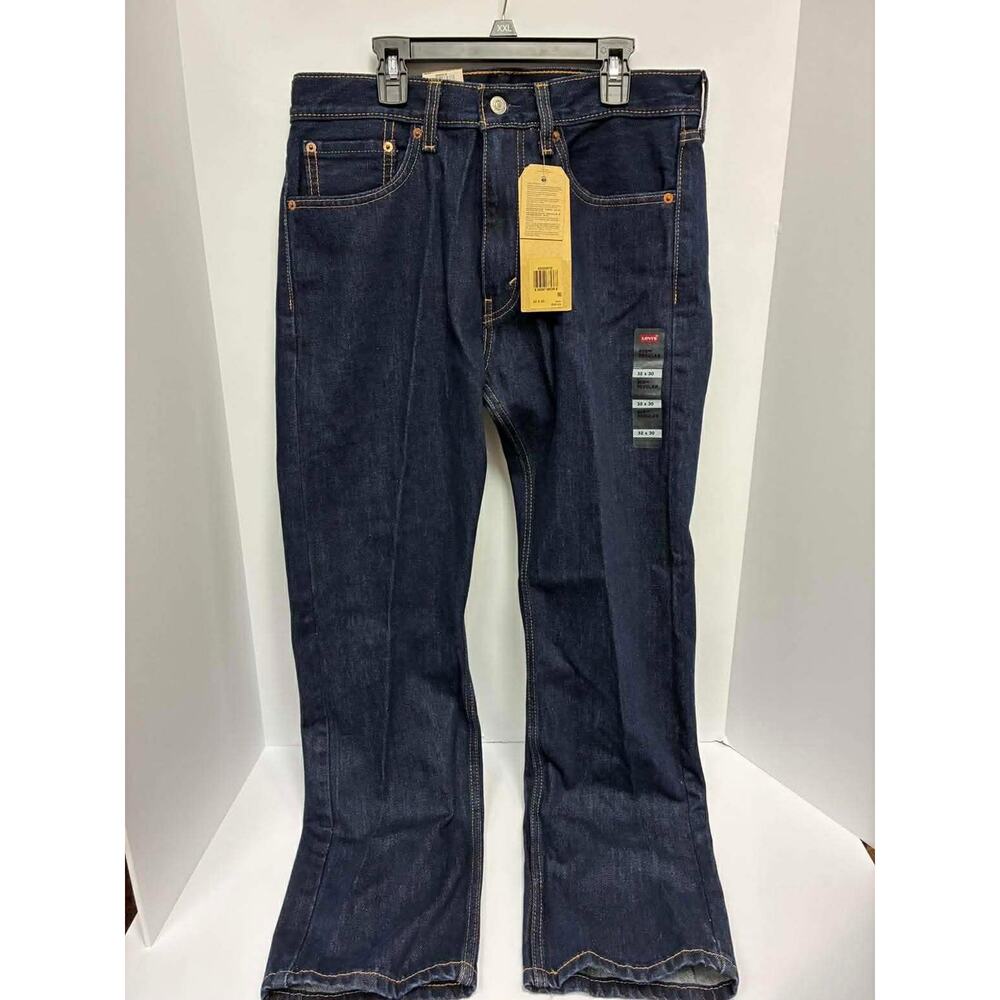 Mens‎ Levi 505 Jeans 32x30 Straight Leg Dk Blue Wash NWT